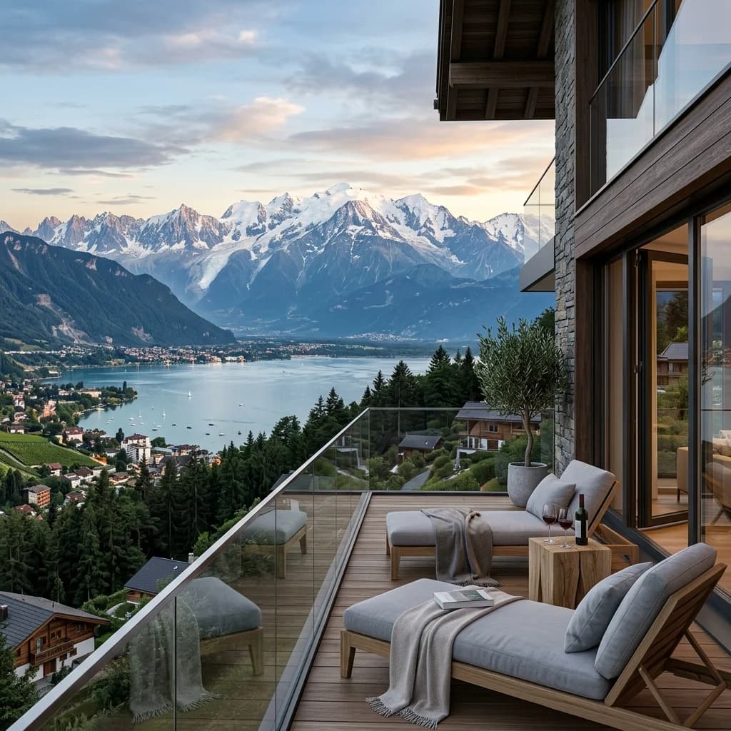 Vue panoramique du Pays de Gex entre le Jura et Genève — zone d'intervention Quido Conciergerie